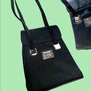 Vintage Triangular Elegant DKNY Microfibre Bag